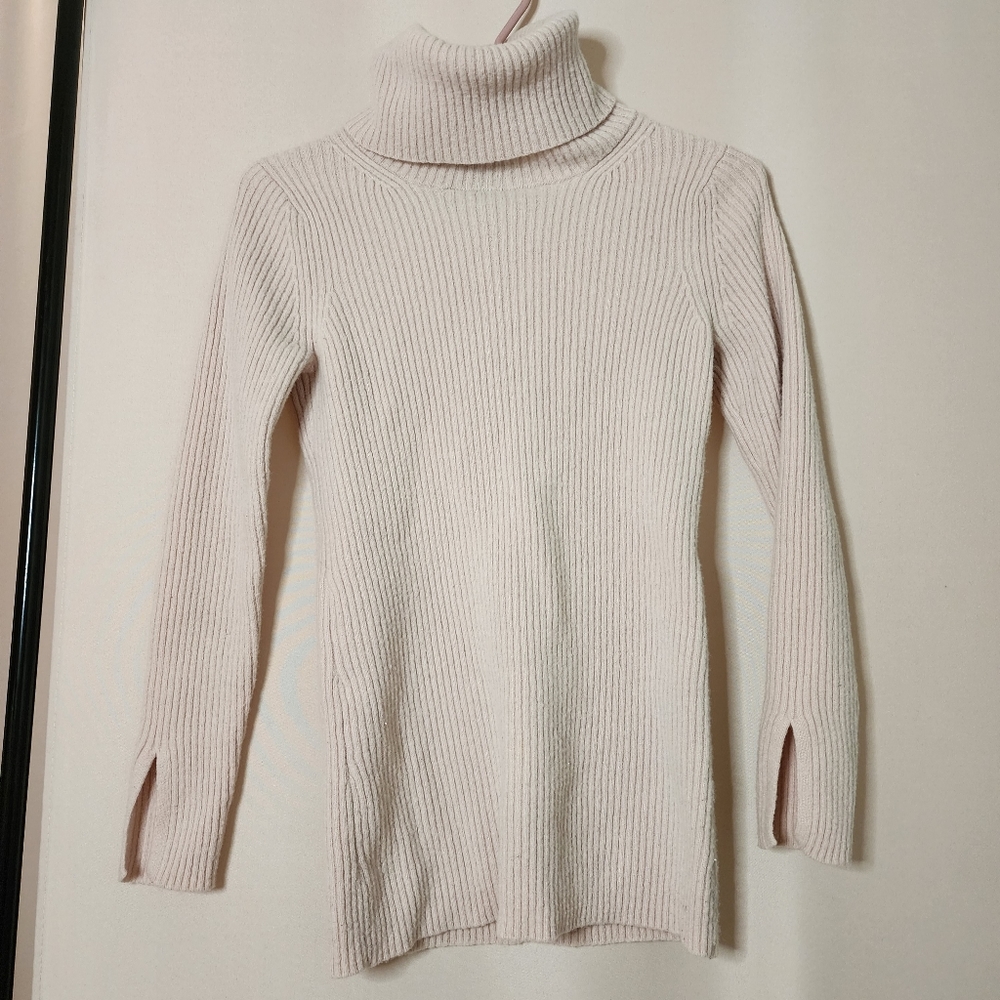 Banana Republic Merino Wool Powder Pink Sweater, Turtleneck,